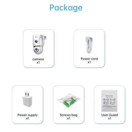 Jooan 5K 8MP Dual Lens Dual Screen IP Camera Wifi PTZ Camera Outdoor AI Auto Tracking CCTV HD Audio Video Surveillance