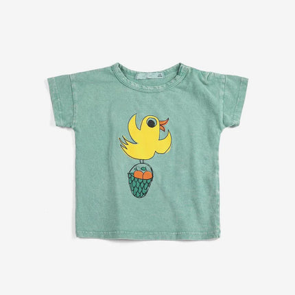 Toddler Baby Boys T-Shirt 2026 New Summer Kids Girls T-shirts BC Cute Fashion Print Cartoon  Tops Cotton Tees Clothes