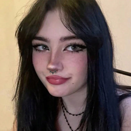 1pc Back Septum Rings Muti-Styles Punk 16gauge Stainless Steel Nose Rings Hoops Septum Clicker Daith Piercing Jewelry
