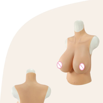 Realistic Silicone Breast Prosthetics for Crossdressing Fake busty boobs Half-Body Style I＆K Cup Comfortable And Natural-Looking