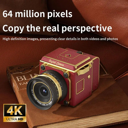 Retro Portable CCD 16X Digital Zoom Student-Friendly Simulation Double-Reflex Digital Camera For Beginner Photography Mini