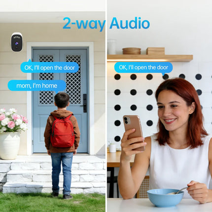 TCL Wireless WiFi Rechargeable Battery Security Camera Indoor Outdoor 5MP HD PIR Human Detection Night Vision Battery Camera