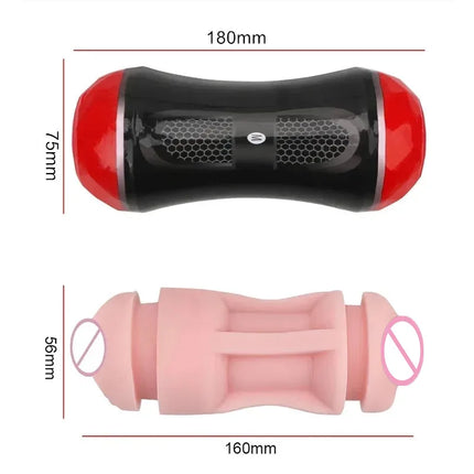Realistic Blowjob Vagina Pocket Pussy Deep Throat Double Head Masturbator Cup Male Sex Machine Sex Toys For Men 18+ Adult Games