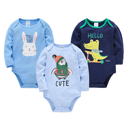 Newborn Baby Girl Bodysuit 3 Pcs/lot Long Sleeve 100%cotton Cute Cartoon Print Overalls 3M 6M 9M 12M 18M 24M Body bebe Clothing