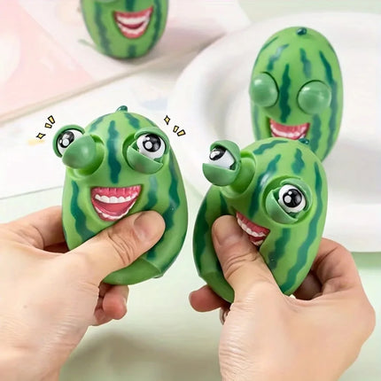 Squishy Watermelon Pop Eyes Squeeze Toy - Stress Relief Fidget Sensory Toy for Kids Adults, Anxiety Relief Party Favors Gag Gift