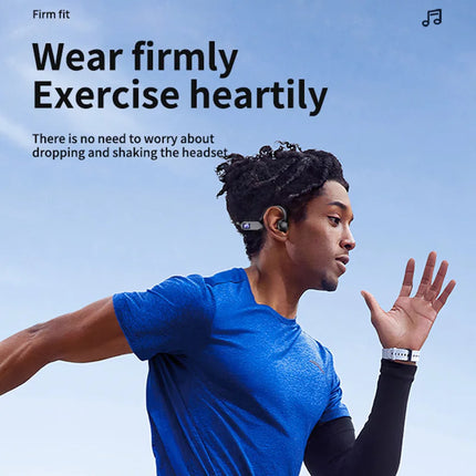 New Real Bone Conduction Wireless Earphone Sport Headphone Bluetooth-Compatible Headset Hands-free with Mic for Running