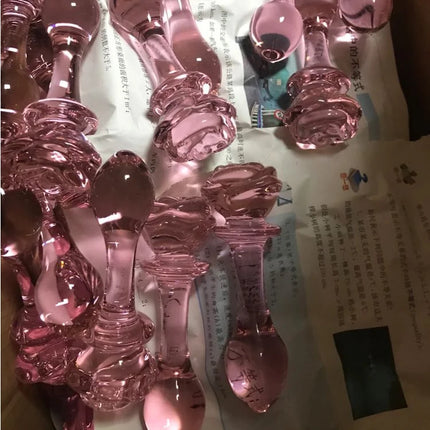 Sea Horse Glass Anal Plugs Wholesale Glass Masturbation Erotic Toys Pink Purple Black Green Blue Crystal Glass Dildos for Women