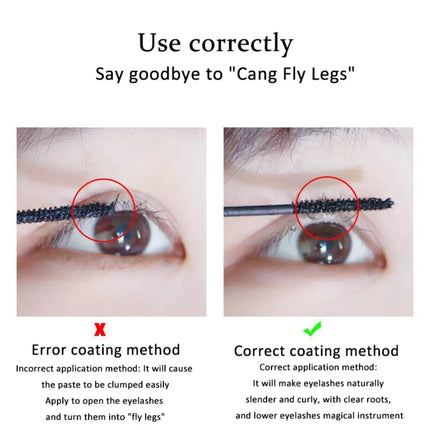 Black Brown Mascara Slim Brush Head Long Curled Eyelash Lift Cream Not Easy To Smudge Lashes Lengthening Pigment Big Eyes Makeup