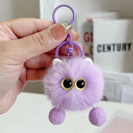 Plush Keychain for Women Soft Car Key Chain Cute Kitten Plushie Pendant for Bag Backpack Purse Decoration, Kawaii Gift Idea