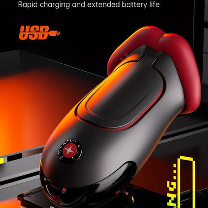 Male Masturbator Deep Throat Mouth Blowjob Vibrator Penis Pump 360° Wrapped 9 Frequency Vibration APP Control Sex Toys for Men