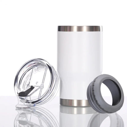 4 in 1 Insulated Can Cooler Universal for 12 oz Cans, Slim Cans, and Bottles, Double Wall Insulated Cool Summer Ice Bottle Cup