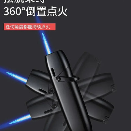 NEW Creative Outdoor Windproof Metal Pink Flame Lighter Arm Ignition Spray Butane Gas Lighter Fashionable Smoking Gift (No Gas)