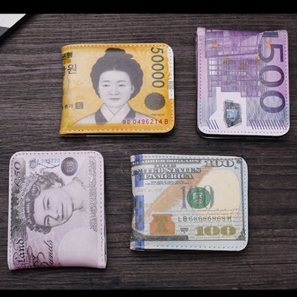 Funny USD Dollar Wallet for Men's Boys Money Clip PU Leather Novelty Gift Women Male Coin Purse Pouch Monederos Para Mujer