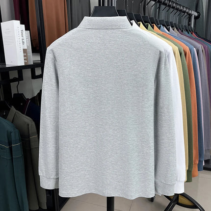 2025 New 100% Cotton High-end Brand Men's Long-sleeved Polo Shirt Autumn Fashion New Luxury Original Embroidery Top Golf T-shirt