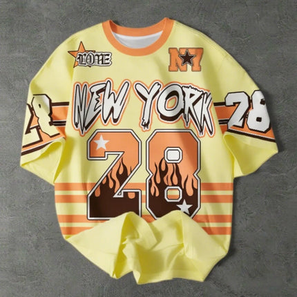 Girl's Boy's Sports Jersey New York 28 Print Short Sleeve T-Shirt Summer Graphic Tee Plus Size Men's Women's Sports T-Shirt