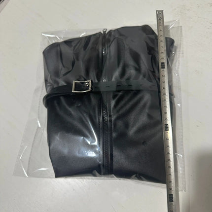 Metal Zipper Plus Size Single Arm Bondage Gloves with Adjustable Shoulder Straps Bag for Couple BDSM Fantasy Adult Sex Toys