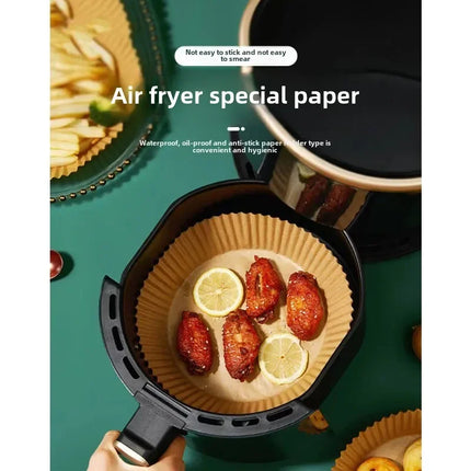Large Air Fryer Disposable Paper Liner Square 23cm Non-stick Airfryer Parchment Baking Paper for Cooking Steaming Basket