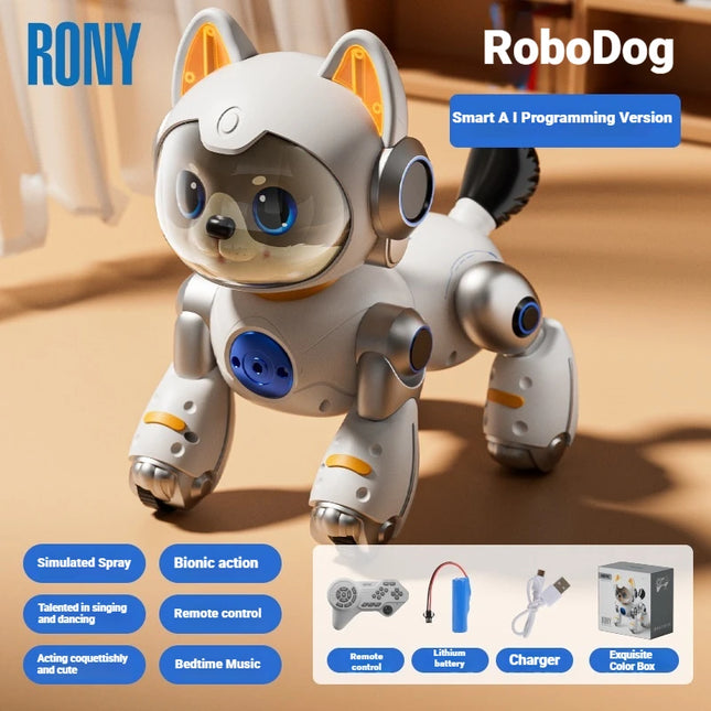 Y14 Remote Control Robot Pet 2.4 G AI Intelligent Programming Voice Controlled Smart Robot Cat Patrol Electronic Interactive Toy