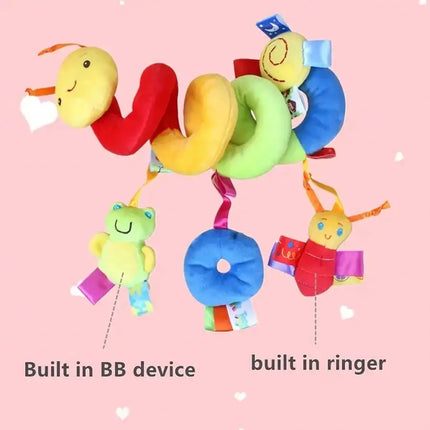 Newborn baby caterpillar colorful plush toy, baby early education soothing toy, baby rattle toy,