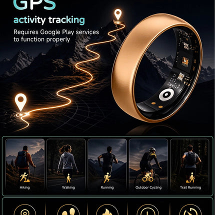 AURA Matt Smart Ring Fitness Sports Health Monitor Sleep Temperature Top Quality Long Battery Rose Gold Ring for Woman Ladies