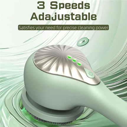 Electric Body Brush Automatic Bath Brush USB Rechargeable Rotating Brush Waterproof Extended Handle For All Skin Types
