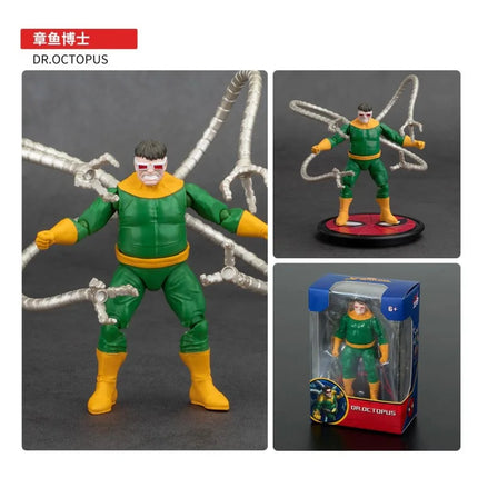10-12CM Marvel Anime Figure Spiderman Hulk Iron Man Venom  Captain America Thanos Movable Joints PVC Dolls Toy Gift For Children