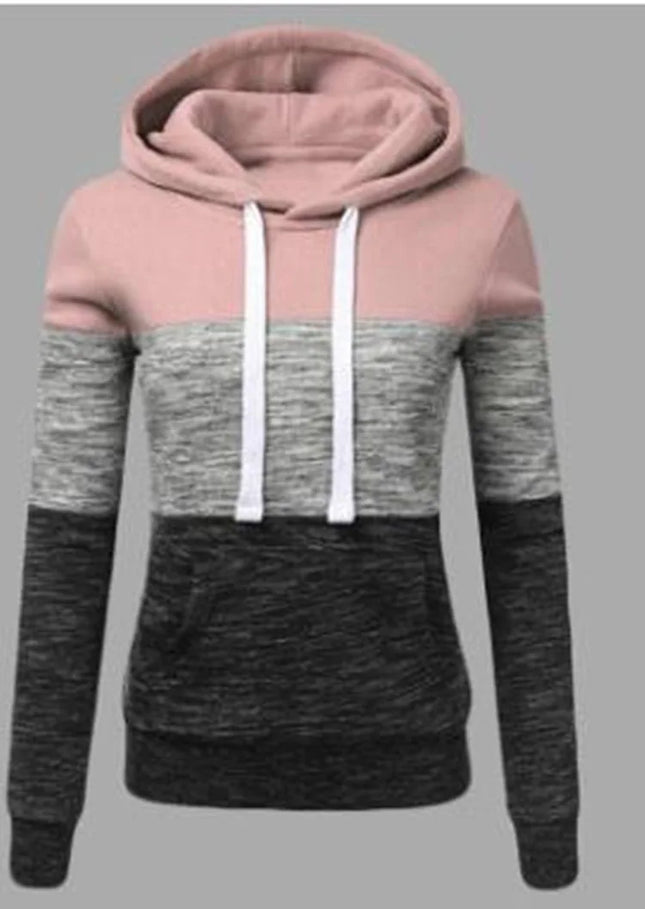 Thickened Fleece Long Sleeve Hoodie Jacket Loose Fit Pure Color Sweatshirt for Women Autumn Winter Polyester Fiber Casual Style