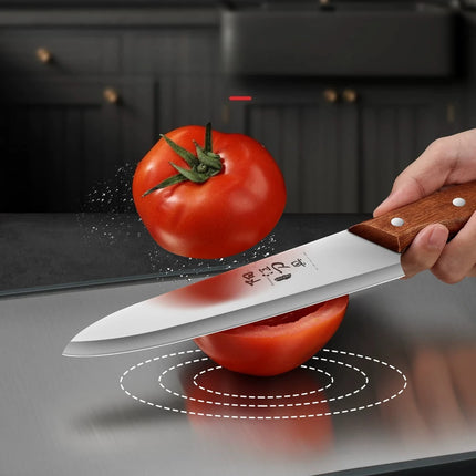 Professional Full 7 PCS Knife Set Stainless Steel Kitchen Knives Sets Best Kitchen Slicing with Knife Storage Block for Easy Kit