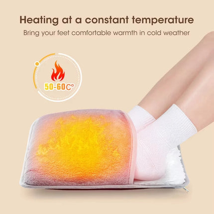 Deluxe USB Foot Warming Pad - Soft Plush & Machine Washable Heater for Complete Foot Coverage, Enhanced Sleep & Cozy Comfort