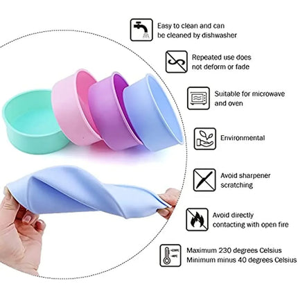 4/6/8/10 Inch Round Silicone Cake Mold Baking Pan for Mousse Fondant Pastry Dessert Jelly Reusable Non-Stick Cylinder Mold