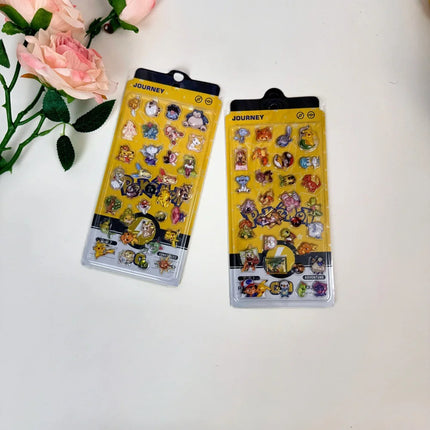 Trendy Pokemon Journey Series Stickers, 3D Puffy Decals for DIY Craft, Album & Stationery Decor