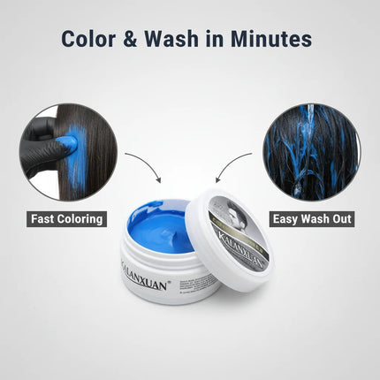 Temporary Hair Color Wax for Kids Girls Boys AdultsTemporary Hair Dye Hair Color Cream Teal Hair Dye Hair Wax Color Instant