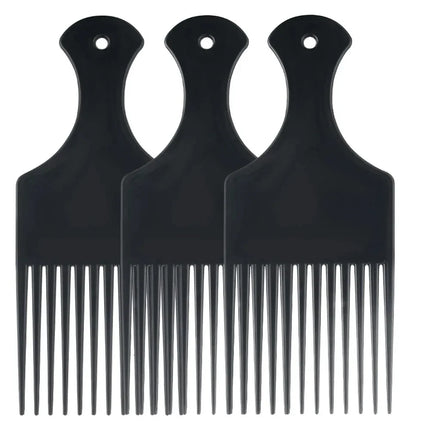 Afro Pick Comb For African American Hair Wide Tooth Detangle Styling Comb For Curly Kinky Wig Braiding Hairdressing Tool