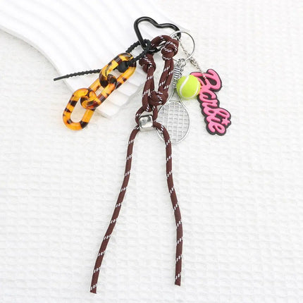 HOT Original Designed Nylon Woven Rope Keychain With Baseball Decor Sporty Style Bag Pendant DIY Trendy Fashion Pendant Gifts