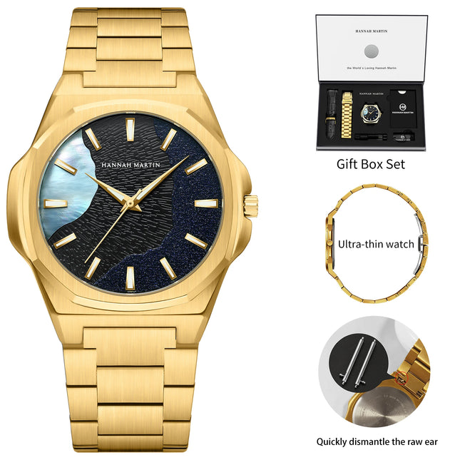 Men Watches Business Stainless Steel Interchangeable Straps Clock UltraThin Japanese Quartz Movement 1Set Men Watch Reloj Hombre
