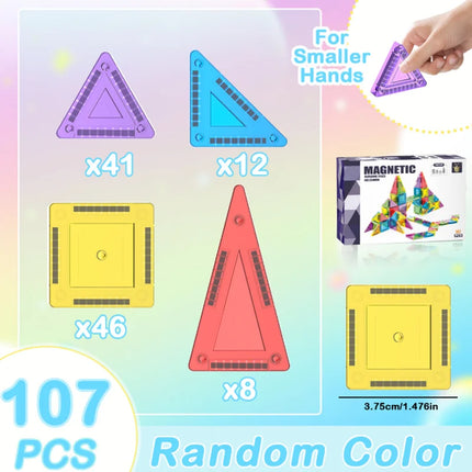 3.75cm Mini Magnetic Tiles Educational Magnetic Building Blocks Set Toy For Kids Children Holiday Gift