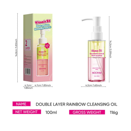 Vitamin B5 Cleansing Oil,Makeup Remover Oil,Gentle Pore Cleanser,Stubborn Makeup Remover,Natural Deep Cleansing Oil for all Skin