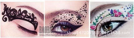 Leopard Lace Eyeliner Sticker Reusable Double Eyelid Line Sticker Waterproof Eye Makeup Self-adhesive Eyelid Sticke Makeup Tools