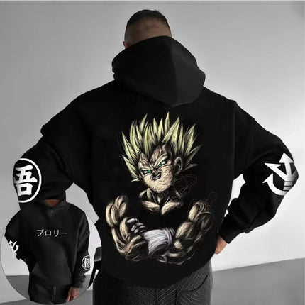 2026 New Dragon Ball Z Vegeta Printed Hoodie Sweatshirt Men's and Women's Hoodie Men's Tops Sports Hoodie Harajuku Y2K Hoodie