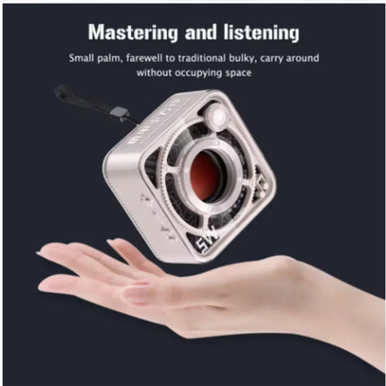 5W Transparent Mecha Style Small Wireless Bluetooth Speaker with Card Slot, Outdoor Portable Subwoofer, Small Speaker