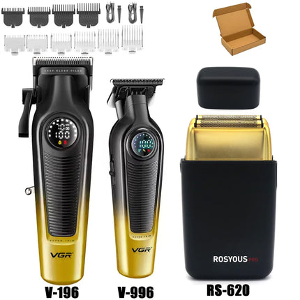 Barber Professional Hair Cutting Machine for Men Professional Kit DLC Blade 10000RPM VGR V-196 V-996 ROSYOUS RS-620