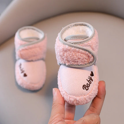 0-18M  Boots For Newborn Baby Girl Snow Boots Winter Thermal Shoes Plush Ankle Boots Winter Baby Boys And Girls Thermal Shoes
