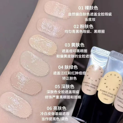 Foreverkey Concealer Cream Liquid Foundation For Dark Eye Circles Pimple Mark Waterproof Longlasting Smooth Makeup 10g