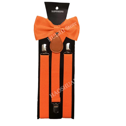 Hot Sale Suspenders Bowtie Sets Mens Women Boys Party Wedding Y-Back Shirt Braces Butterfly Belt Bow Tie Suit Accessories Gift