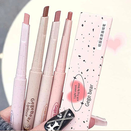 Light sweet and soft fog lipliner outlines the lip shape, lasting, not easy to fade, not take off makeup, nude pink lip liner