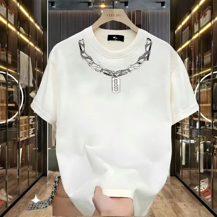 Trend Plus Size Men's Youth All-match Top Summer Short Sleeve Simplicity Basic Fashion T Shirts Street Casual Korean Men Clothes