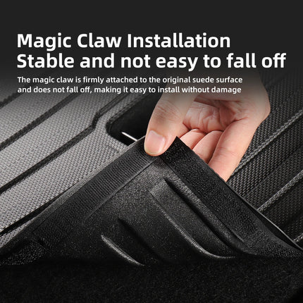 LUCKEASY For Tesla Model Y Rear Seat Backrest Protective Pad Trunk Mat Anti-Kick Pad Car Interior Accessories 2021-2024