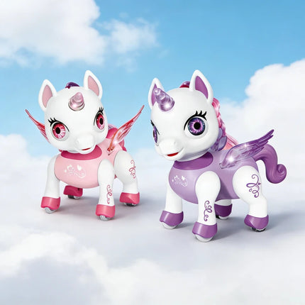 Exquisite Pets RC Interactive Unicorn Puppy Toys 2.4GHz Rechargeable Dancing Light Sound For Kids Toddlers