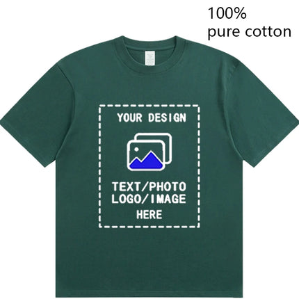 Custom-Made Men's T-Shirts Are Suitable for Team Gatherings, Gyms, and Sports Cotton Round-Neck Short-Sleeved Shirts