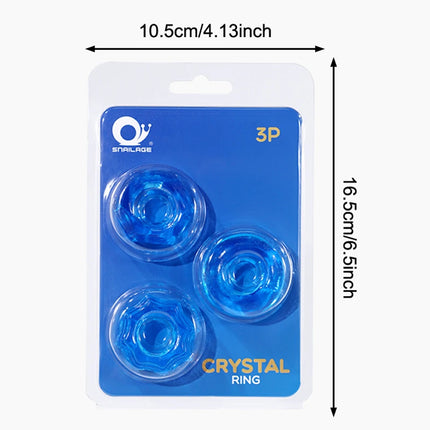 3 Pcs TPE Male Penis Cock Ring Adult Men Ejaculation Delay Cock Rubber Rings Penis Enlargement Sex Toys For Male Sex Ring Toys